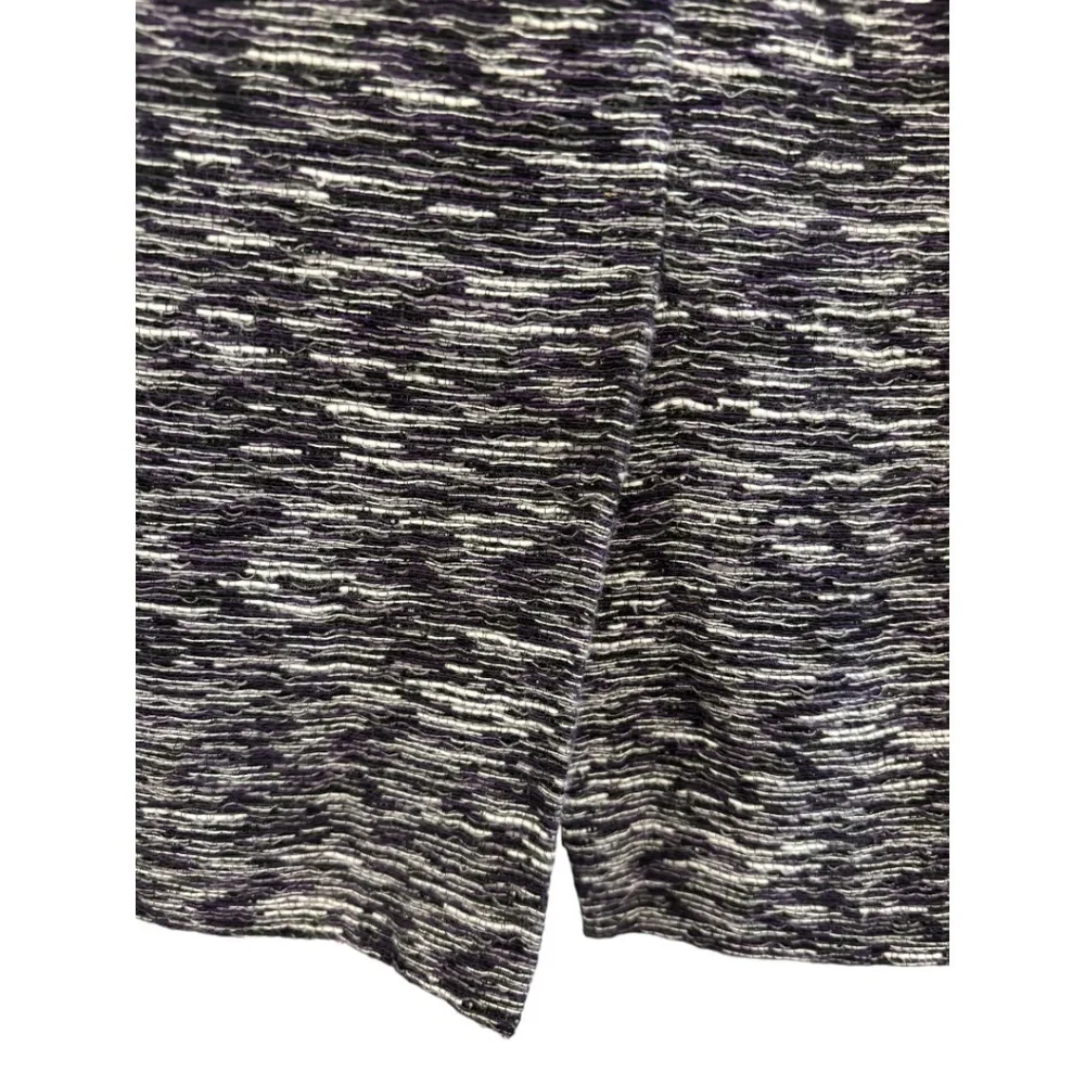 CALVIN KLEIN Black White Career Pencil Skirt Tweed Lined Size 8